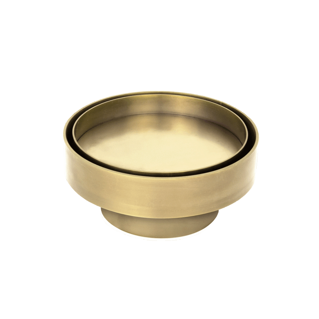 Pixi Round Tile Insert Floor Waste - Brushed Brass
