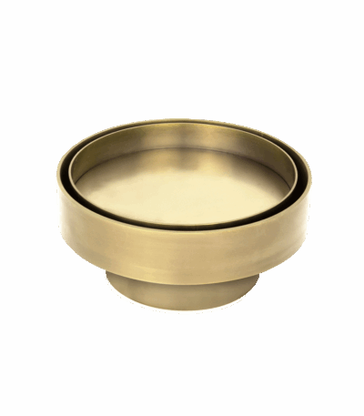 Pixi Round Tile Insert Floor Waste - Brushed Brass