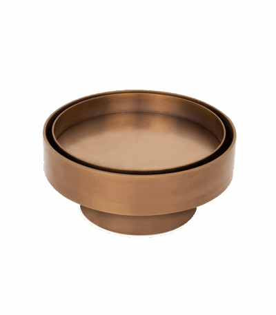 Pixi Round Tile Insert Floor Waste - Brushed Copper