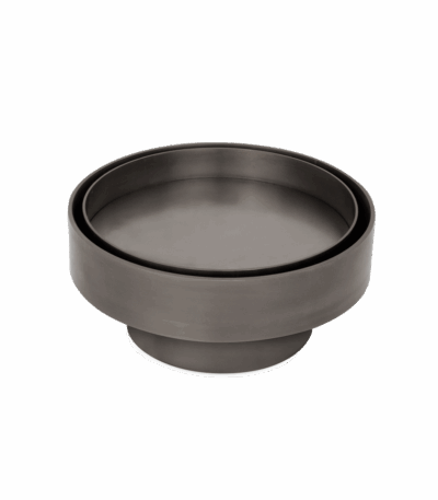 Pixi Round Tile Insert Floor Waste - Brushed Gunmetal