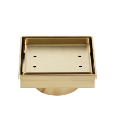 Pixi Tile Insert Floor Waste 125mm - Brushed Brass