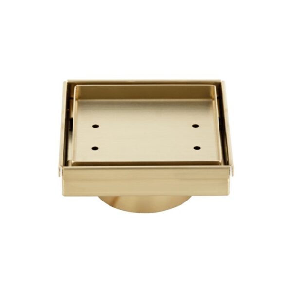 Pixi Tile Insert Floor Waste 125mm - Brushed Brass