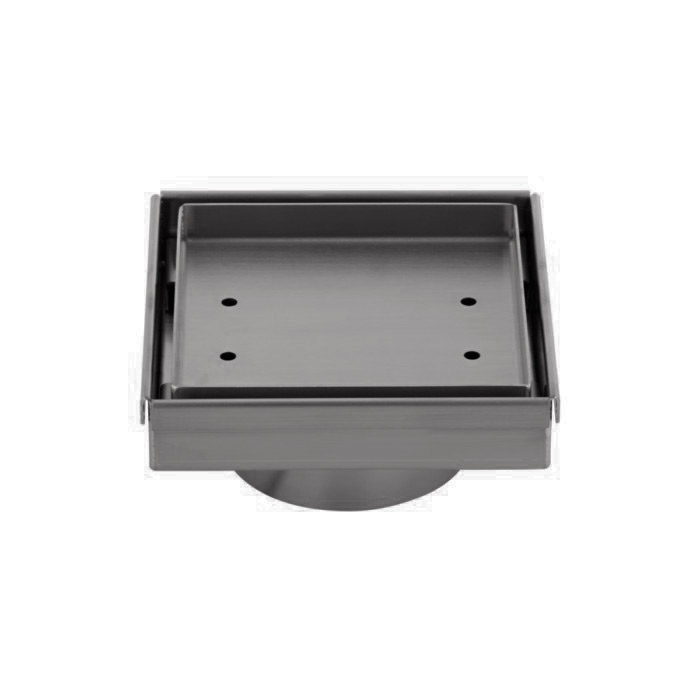 Pixi Tile Insert Floor Waste 125mm - Brushed Gunmetal