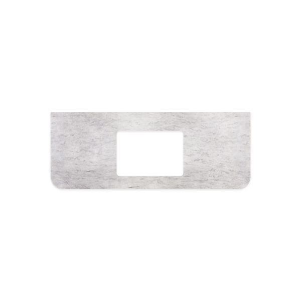 Polar Sacco Silica Free Stone Top, Curved Full Depth with Single Undermount Basin Hole, 1200mm
