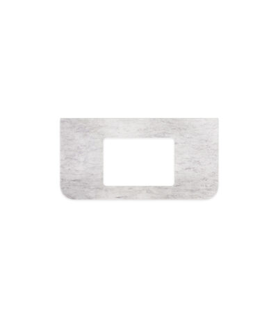 Polar Sacco Silica Free Stone Top, Curved Full Depth with Single Undermount Basin Hole, 900mm