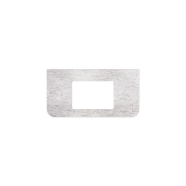 Polar Sacco Silica Free Stone Top, Curved Full Depth with Single Undermount Basin Hole, 900mm