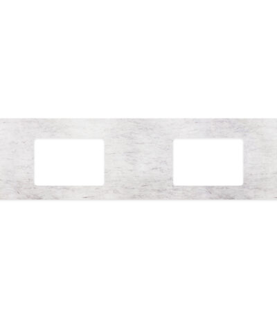 Polar Sacco Silica Free Stone Top, Rectangular Full Depth with Double Undermount Basin Holes, 1800mm