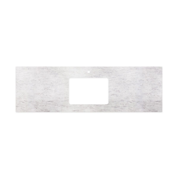 Polar Sacco Silica Free Stone Top, Rectangular Full Depth with Single Undermount Basin Hole & Tap Hole, 1500mm
