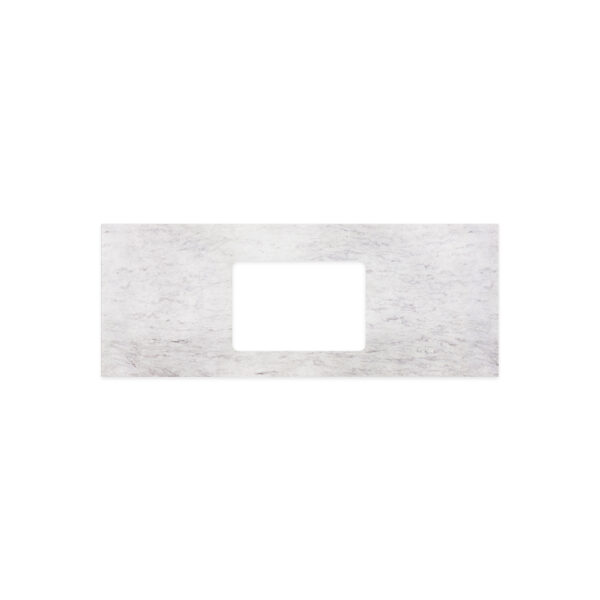 Polar Sacco Silica Free Stone Top, Rectangular Full Depth with Single Undermount Basin Hole, 1200mm