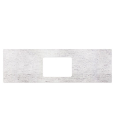 Polar Sacco Silica Free Stone Top, Rectangular Full Depth with Single Undermount Basin Hole, 1500mm