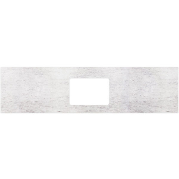 Polar Sacco Silica Free Stone Top, Rectangular Full Depth with Single Undermount Basin Hole, 1800mm
