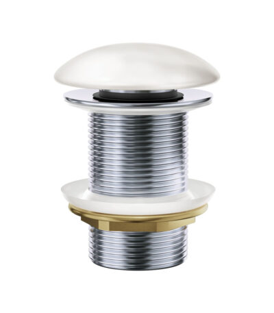 Pop-Up 32mm Non-Overflow Basin Waste, Gloss White Ceramic Cap