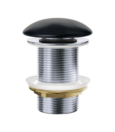 Pop-Up 32mm Non-Overflow Basin Waste, Matte Black Ceramic Cap