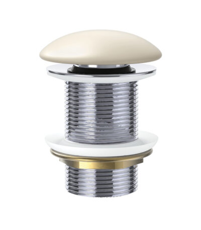 Pop-Up 32mm Non-Overflow Basin Waste, Matte Khaki Ceramic Cap