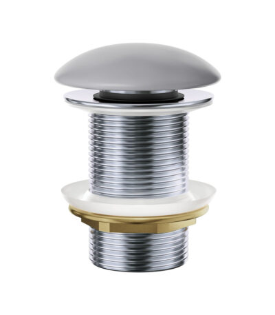 Pop-Up 32mm Non-Overflow Basin Waste, Matte Light Grey Ceramic Cap