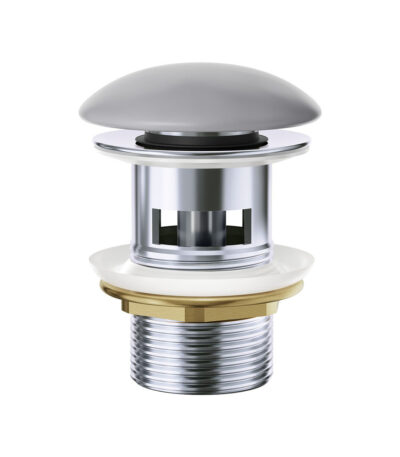 Pop-Up 32mm Overflow Basin Waste, Matte Light Grey Ceramic Cap