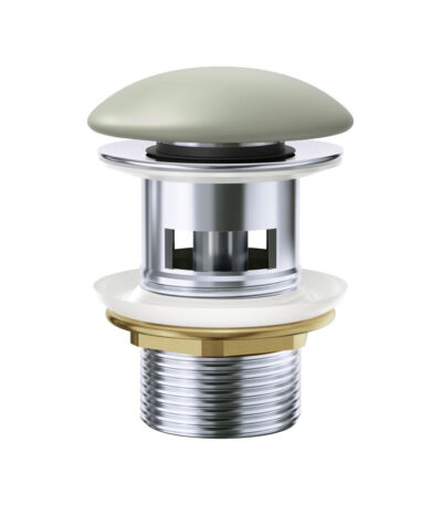 Pop-Up 32mm Overflow Basin Waste, Matte Olive Ceramic Cap
