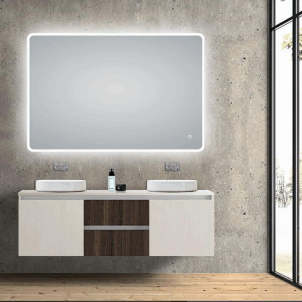 POSEIDON ART 1280 RECTANGLE LED MIRROR 1200*800*5 - Urban Designs Bathroom and Kitchen