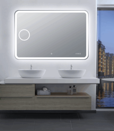 POSEIDON ART 9075 RECTANGLE LED MIRROR 900*750*5 - Urban Designs Bathroom and Kitchen
