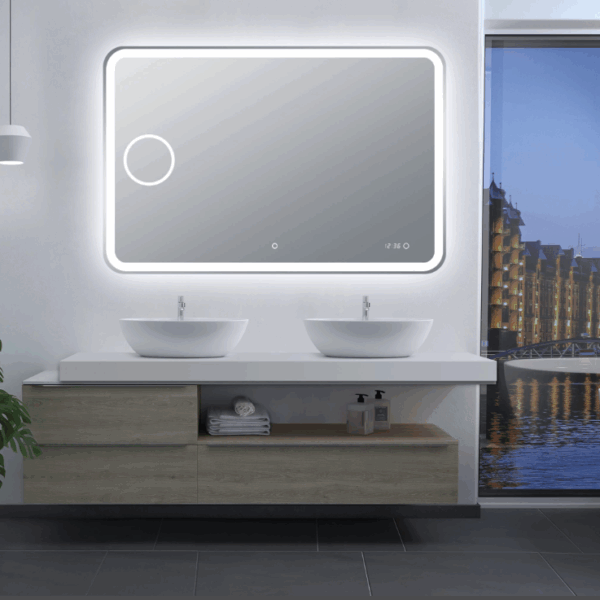 POSEIDON ART 9075 RECTANGLE LED MIRROR 900*750*5 - Urban Designs Bathroom and Kitchen