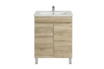 POSEIDON B64L-WO BERGE MDF FLOOR STANDING VANITY 590*830*450MM WHITE OAK - Urban Designs Bathroom and Kitchen