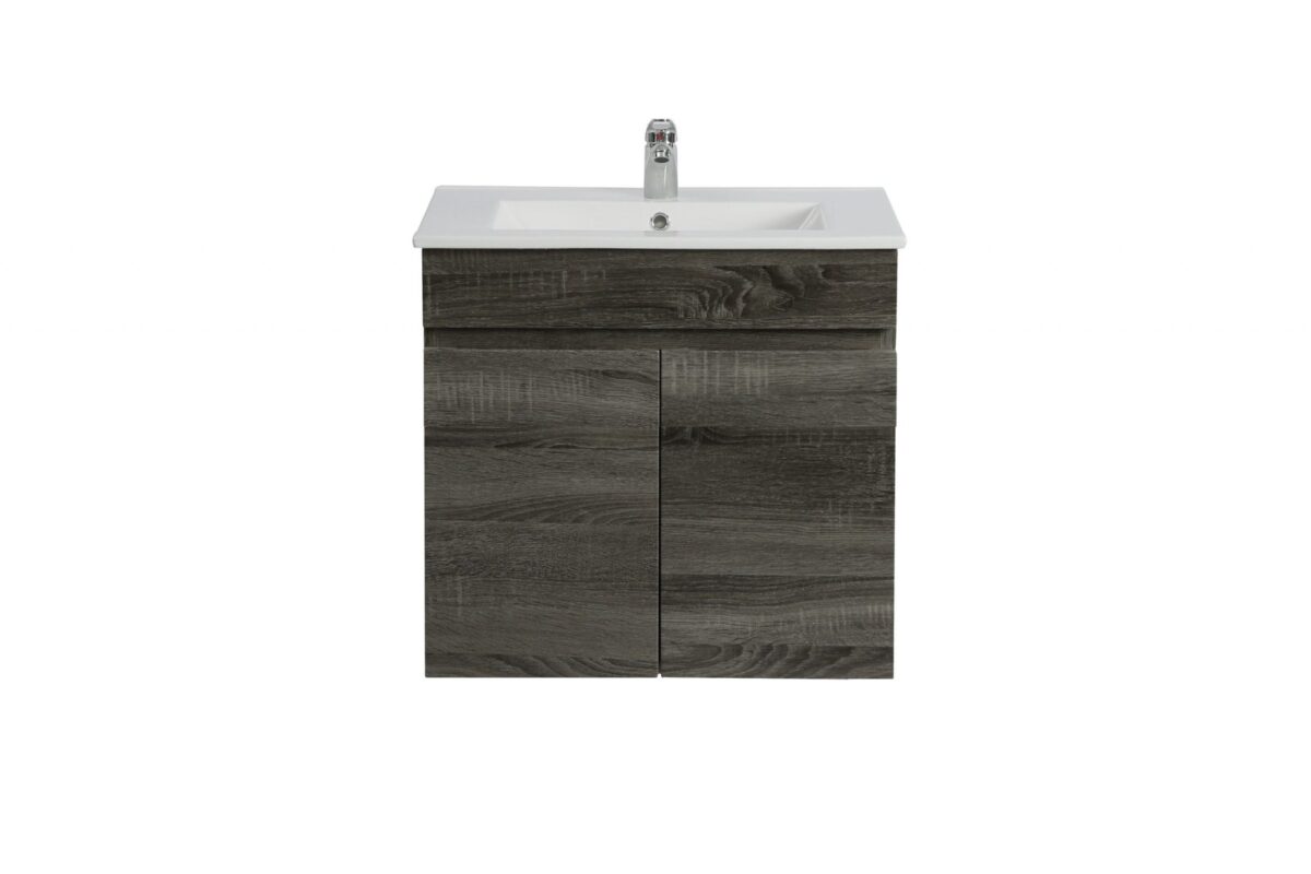 POSEIDON B64W-DG BERGE MDF WALL HUNG VANITY 590*500*450MMM DARK GREY - Urban Designs Bathroom and Kitchen