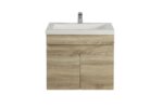 POSEIDON B64W-WO BERGE MDF WALL HUNG VANITY 590*500*450MM WHITE OAK - Urban Designs Bathroom and Kitchen