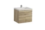 POSEIDON B64W-WO BERGE MDF WALL HUNG VANITY 590*500*450MM WHITE OAK - Urban Designs Bathroom and Kitchen