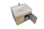 POSEIDON B64W-WO BERGE MDF WALL HUNG VANITY 590*500*450MM WHITE OAK - Urban Designs Bathroom and Kitchen