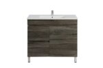 POSEIDON B94LL-DG BERGE MDF FLOOR STANDING VANITY LEFT SIDE DRAWERS 890*830*450MM DARK GREY - Urban Designs Bathroom and Kitchen
