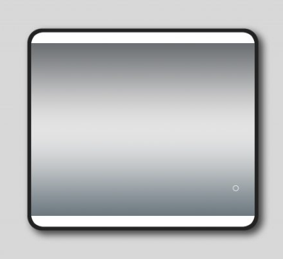 POSEIDON BK-LDE-81 FRAMED LED MIRROR 610*810*5MM MATTE BLACK - Urban Designs Bathroom and Kitchen
