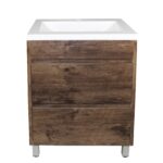 POSEIDON DO6046LG QUBIST MDF FLOOR STANDING VANITY 590*830*460 DARK OAK - Urban Designs Bathroom and Kitchen