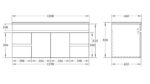 POSEIDON EV124WH-OAK EVIE PVC WALL HUNG VANITY OAK - Urban Designs Bathroom and Kitchen