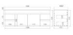 POSEIDON EV154WH-OAK EVIE PVC WALL HUNG VANITY OAK - Urban Designs Bathroom and Kitchen