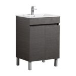 POSEIDON EV64L-DB EVIE PVC FLOOR STANDING VANITY DARK BROWN - Urban Designs Bathroom and Kitchen