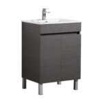 POSEIDON EV64L-DB EVIE PVC FLOOR STANDING VANITY DARK BROWN - Urban Designs Bathroom and Kitchen
