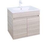 POSEIDON EV64WH-OAK EVIE PVC WALL HUNG VANITY OAK - Urban Designs Bathroom and Kitchen