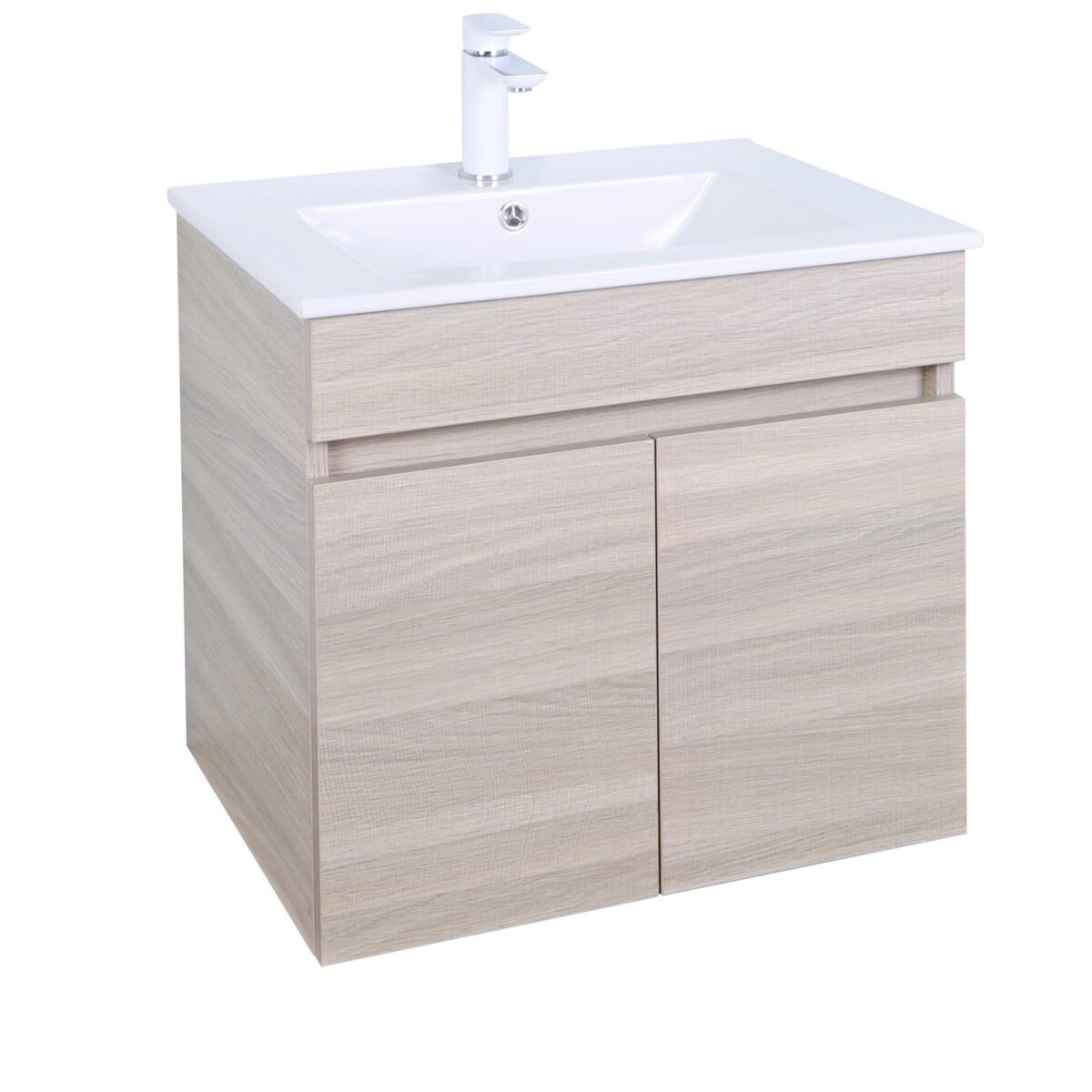 POSEIDON EV64WH-OAK EVIE PVC WALL HUNG VANITY OAK - Urban Designs Bathroom and Kitchen