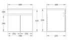 POSEIDON EV64WH-OAK EVIE PVC WALL HUNG VANITY OAK - Urban Designs Bathroom and Kitchen