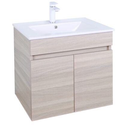 POSEIDON EV64WH-OAK EVIE PVC WALL HUNG VANITY OAK - Urban Designs Bathroom and Kitchen