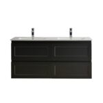 POSEIDON FMB1221WH FREMANTLE WALL HUNG VANITY MATTE BLACK - Urban Designs Bathroom and Kitchen
