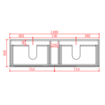 POSEIDON FMG1221WH FREMANTLE WALL HUNG VANITY MATTE GREY - Urban Designs Bathroom and Kitchen