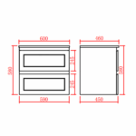 POSEIDON FMG600WH FREMANTLE WALL HUNG VANITY MATTE GREY - Urban Designs Bathroom and Kitchen