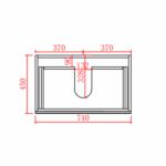 POSEIDON FMG750WH FREMANTLE WALL HUNG VANITY MATTE GREY - Urban Designs Bathroom and Kitchen