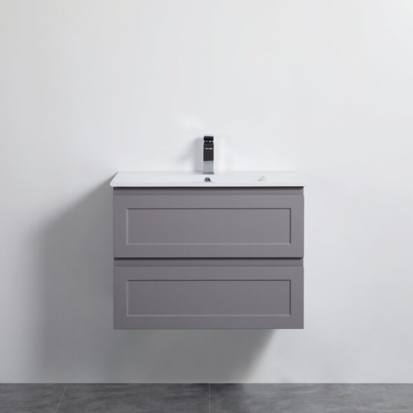 POSEIDON FMG750WH FREMANTLE WALL HUNG VANITY MATTE GREY - Urban Designs Bathroom and Kitchen