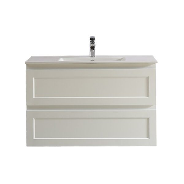 POSEIDON FMW900WH FREMANTLE WALL HUNG VANITY MATTE WHITE - Urban Designs Bathroom and Kitchen