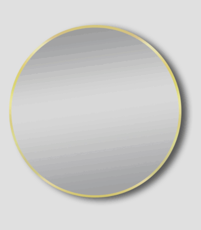 POSEIDON MBG-R70 ROUND FRAMED MIRROR 700*700 MATTE BRUSHED GOLD - Urban Designs Bathroom and Kitchen