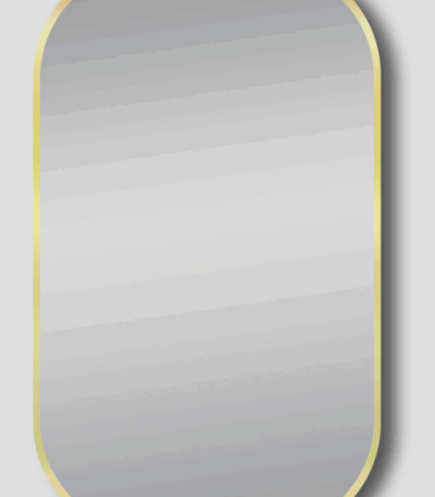 POSEIDON MBG-RR4575 FRAMED MIRROR 450*750 MATTE BRUSHED GOLD - Urban Designs Bathroom and Kitchen