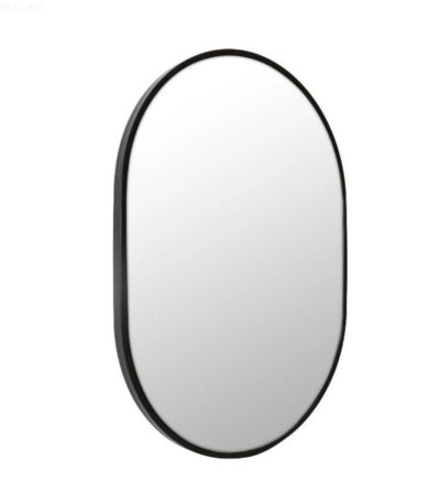 POSEIDON MBK-050100 FRAMED OVAL MIRROR 500*1000*5 MATTE BRUSHED BLACK - Urban Designs Bathroom and Kitchen