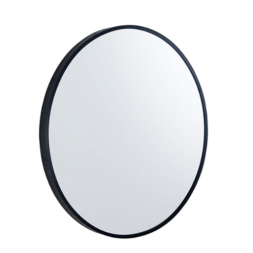 POSEIDON MBK-R60 ROUND FRAMED MIRROR D600MM MATTE BRUSHED BLACK - Urban Designs Bathroom and Kitchen